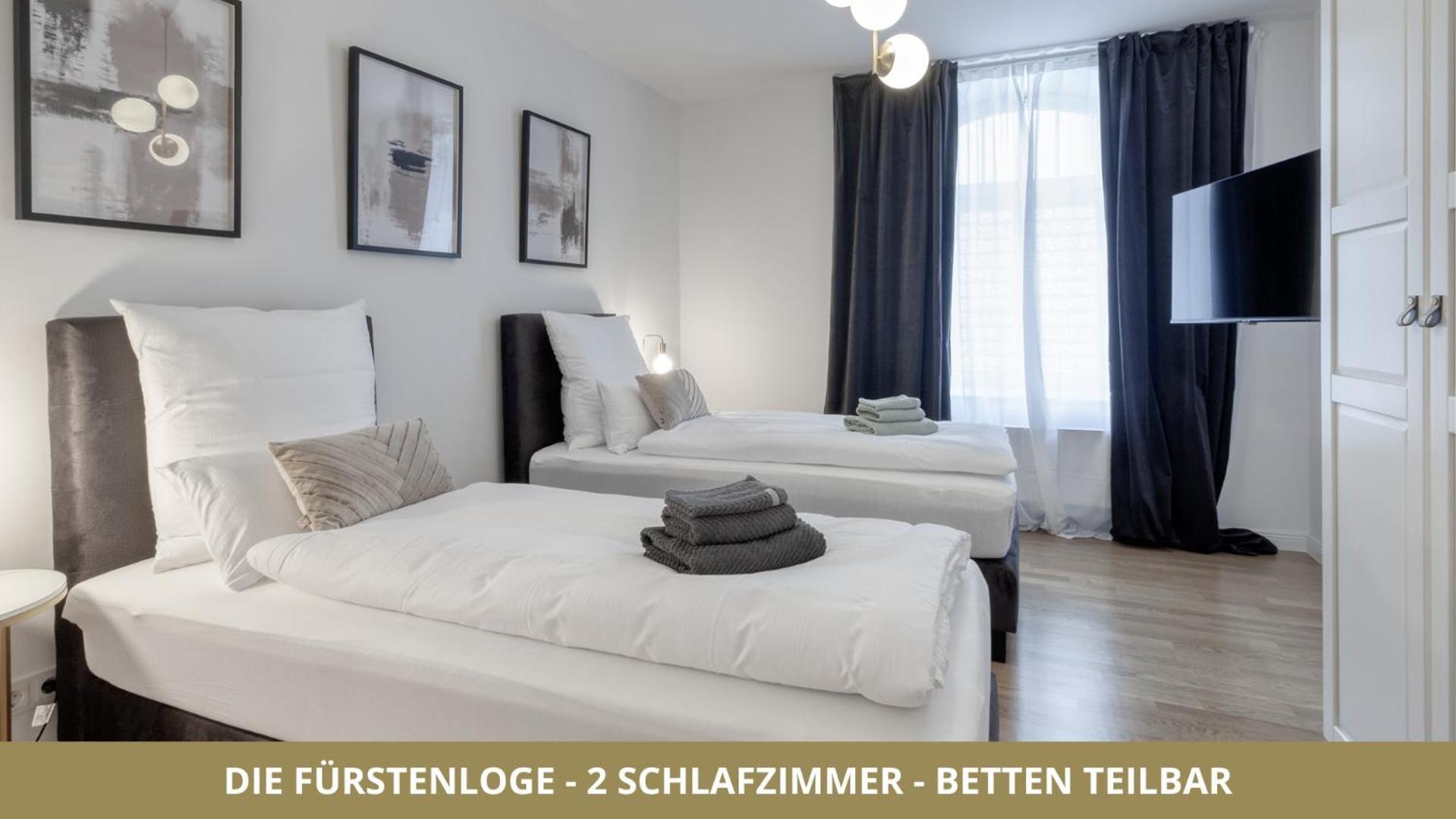 Neu Fewo Fuerstenloge 1-6 Pers Hinter Dem Markgraeflichen Opernhaus - 2 Schlafzimmer Mit Boxspringbetten 4 Einzel Oder 2 Doppelbetten, Balkon Und Einbaukueche, Barrierearm Bayreuth Eksteriør bilde