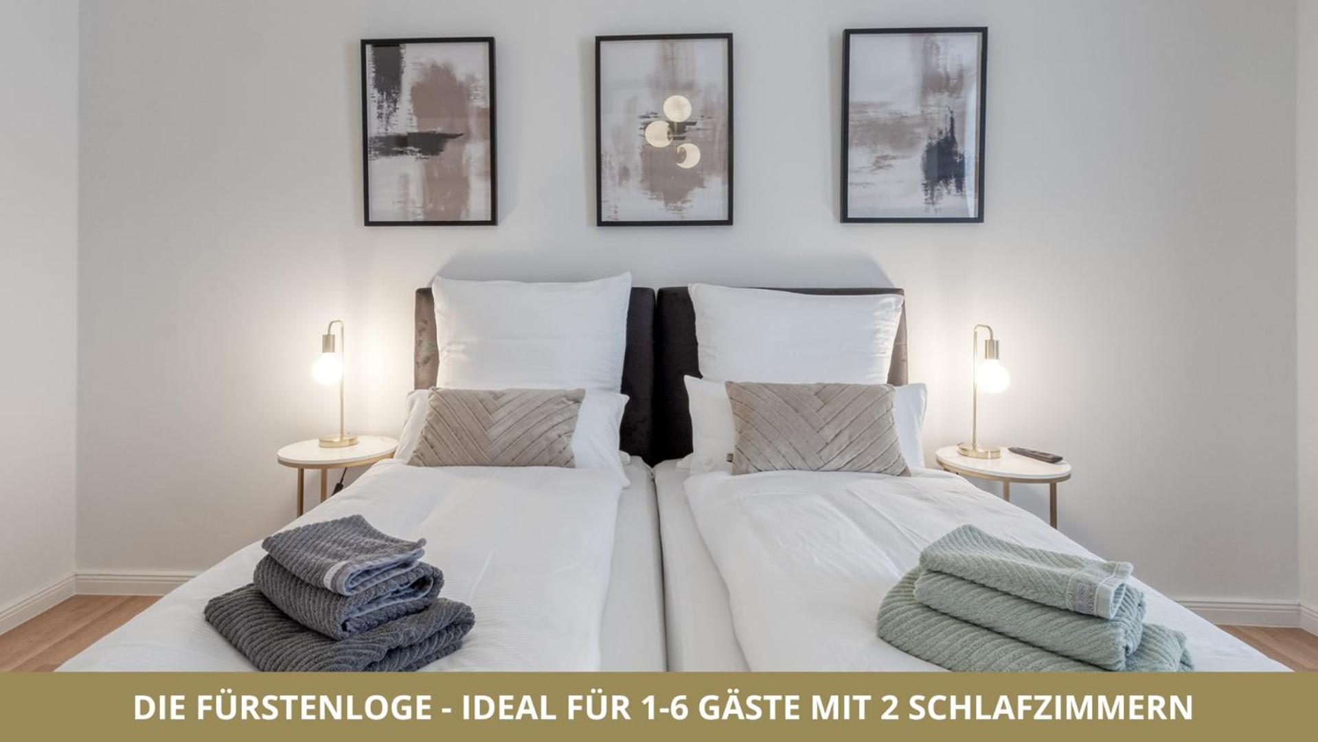 Neu Fewo Fuerstenloge 1-6 Pers Hinter Dem Markgraeflichen Opernhaus - 2 Schlafzimmer Mit Boxspringbetten 4 Einzel Oder 2 Doppelbetten, Balkon Und Einbaukueche, Barrierearm Bayreuth Eksteriør bilde